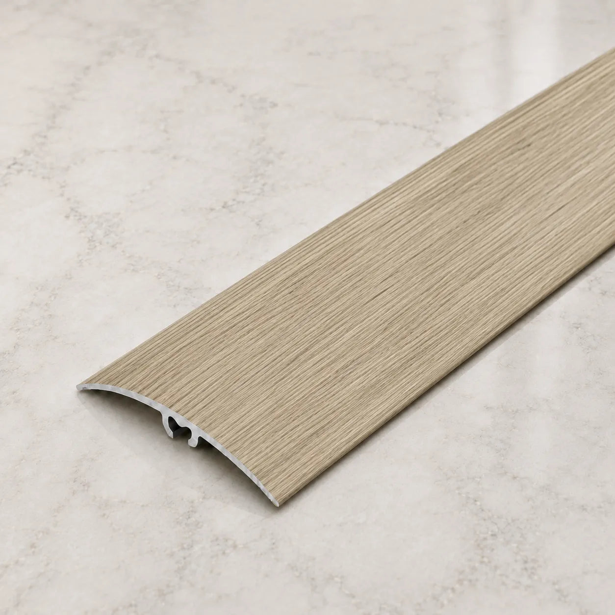 50mm heavy wood effect Aluminium Door Threshold Strip in Mocca Oak